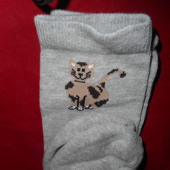1 Pair High Meadows Cat 80 % Cotton Cushion Socks - Picture 3 of 5